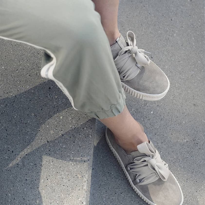 gray gabor sneakers