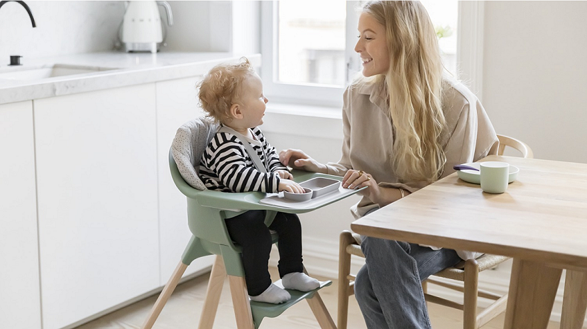 Baby in a highchair