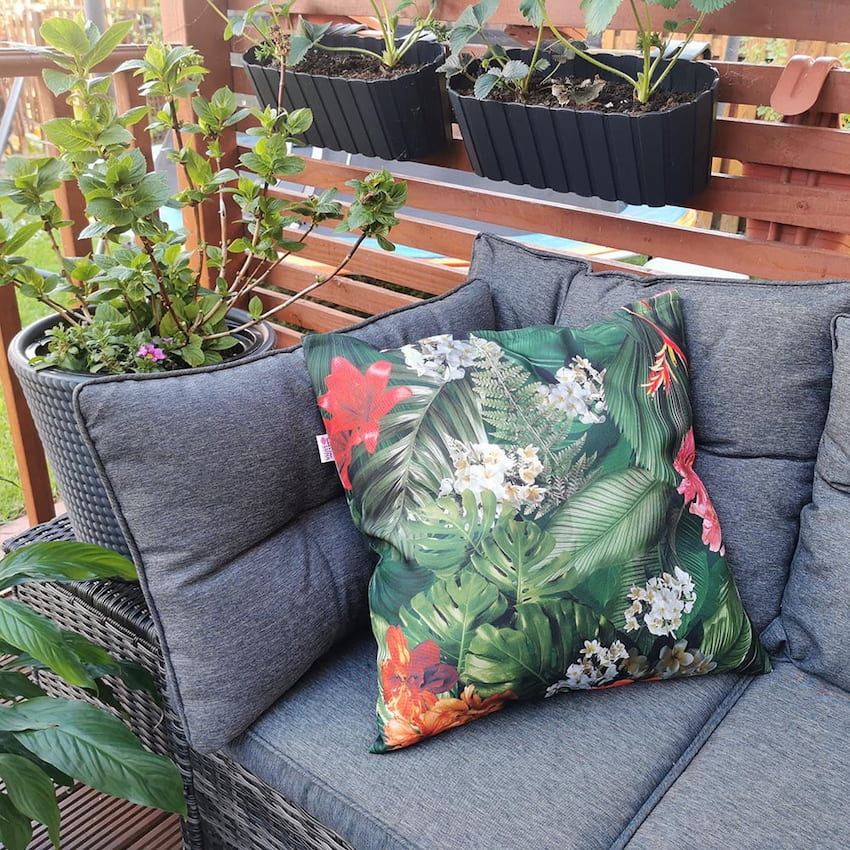 tropical garden pillow
