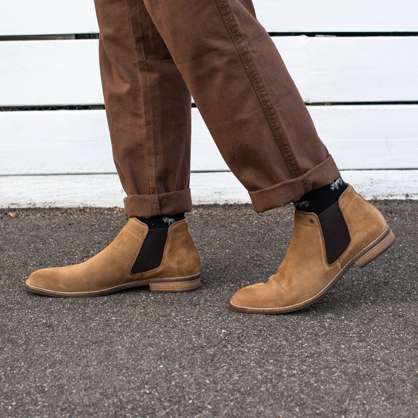 DRAKE CHELSEA BOOTS BEIGE SUEDE