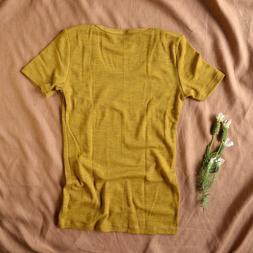 Women's 100% Merino Wool T-Shirt - Saffron