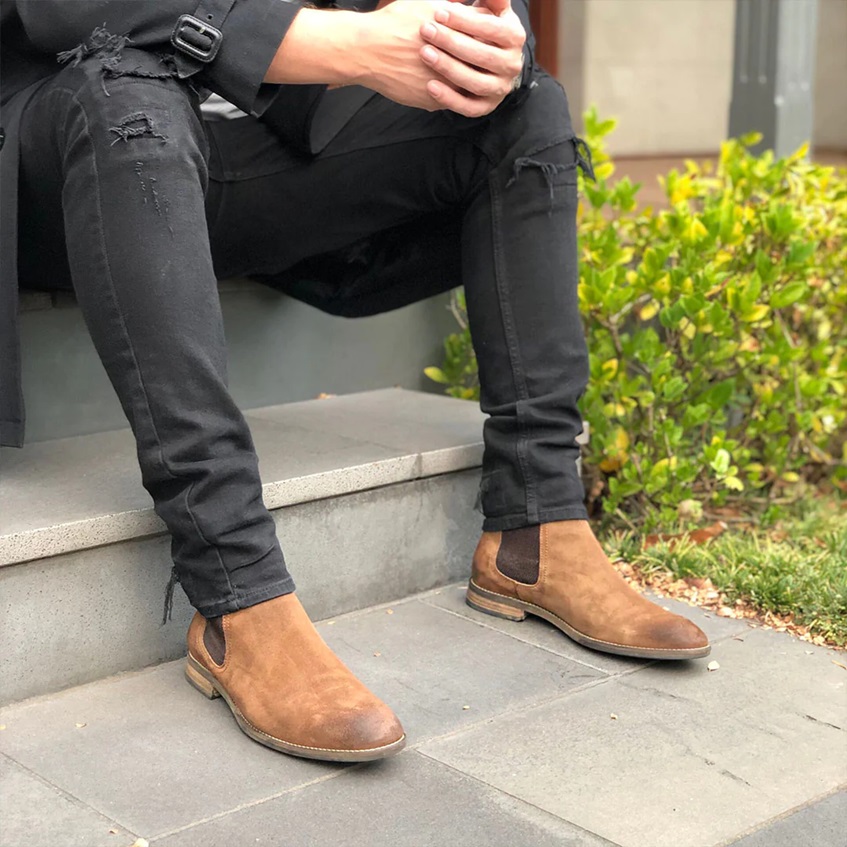 WINTON CHELSEA BOOTS COFFEE SUEDE