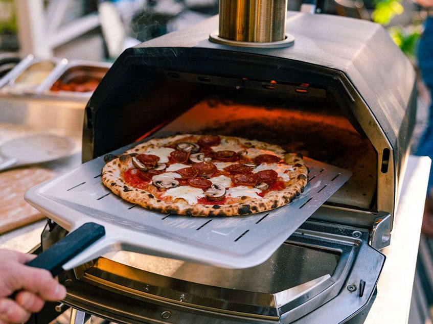 medium pizza is baked in a pizza ovens australia